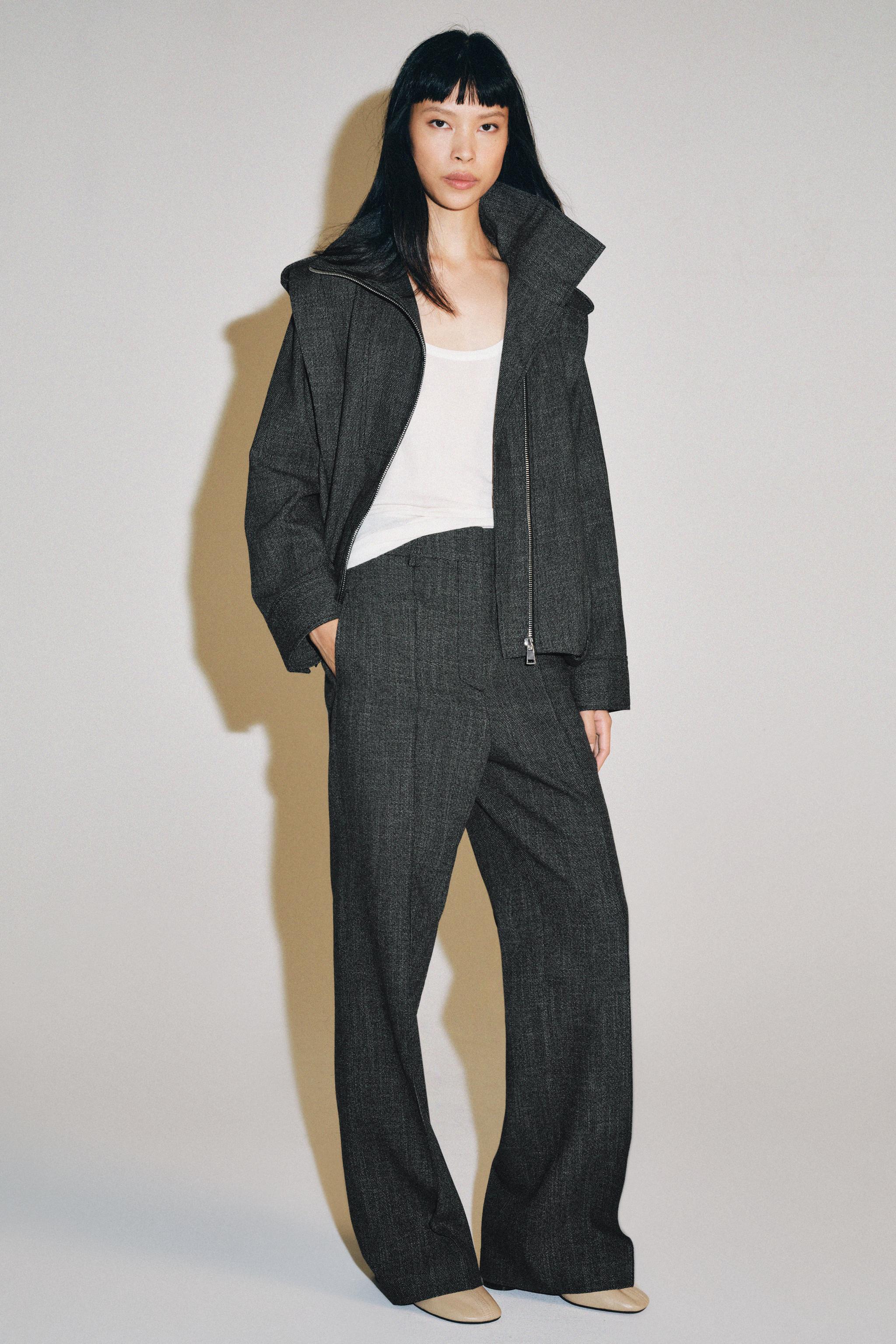 PANTALON À JAMBES LARGES TAILLE HAUTE ZW COLLECTION